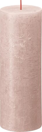 Свічки Bolsius Rustic Pillar - Оливково-зелені - Набір з 4 шт. - Декоративні побутові свічки - Час горіння 60 годин - Без запаху - Натуральний рослинний віск - Без пальмової олії - Оливково-зелені (19 x 7 см, світло-рожеві)