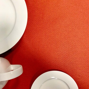 Скатертина Atenas Lino Naranja, бавовна з покриттям