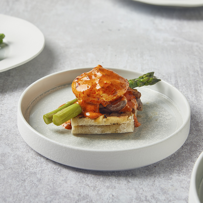 Тарелка презентационная 20*3 см с вертикальным бортом, Incise Porcelain Lustre, GenWare