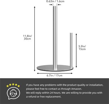 Тримач для кухонного рулону, сріблястий niffgaff