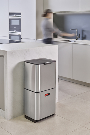 Контейнер для сміття з двома баками 60 л металік Totem Compact Joseph Joseph