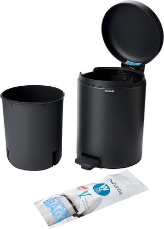 Сміттєвий бак з педаллю 5 л мінерально-графітовий NewIcon Brabantia