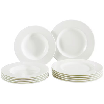 Набір тарілок на 6 персон, 12 предметів білий Noblesse by Villeroy & Boch