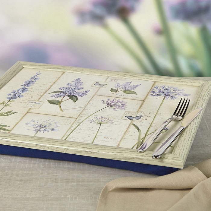 Піднос із підкладкою Kitchen Craft Etude de fleur, 44 x 34 см