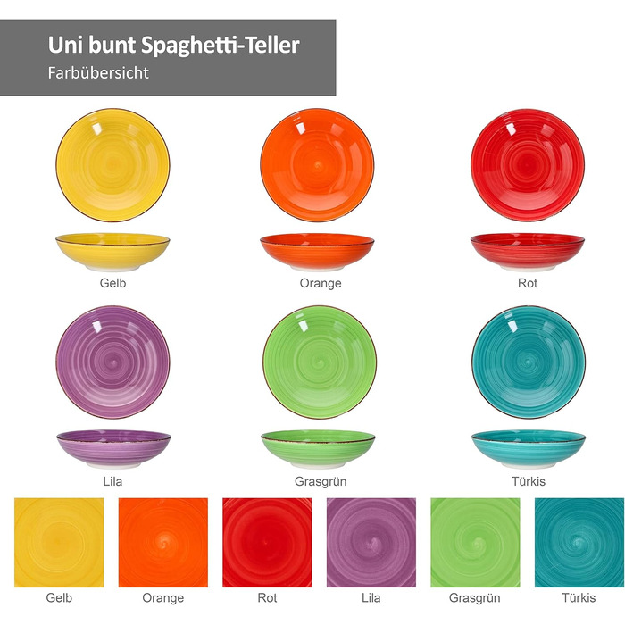 Тарілка для пасти 23,5 см 6 шт MamboCat