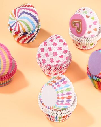 Набор из 300 бумажных формочек для мафинов, разноцветный Xespis