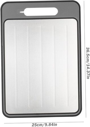 Дошка для розморожування та нарізання 36,5 х 25 см, білий/сірий SMELEYOU