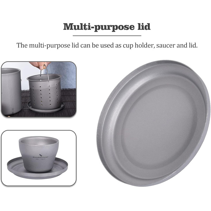 Кофейный набор с ситечком 375 мл. титан iBasingo