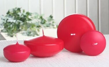 Плаваючі свічки, час горіння 8 годин, колір червоний-бордо CandleCorner