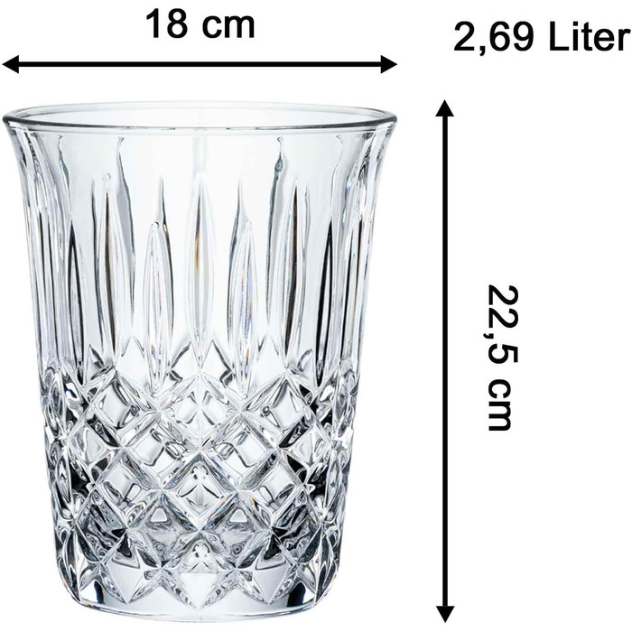 Келихи для шампанського та охолоджувач, святковий набір 5 предметів, Noblesse Nachtmann