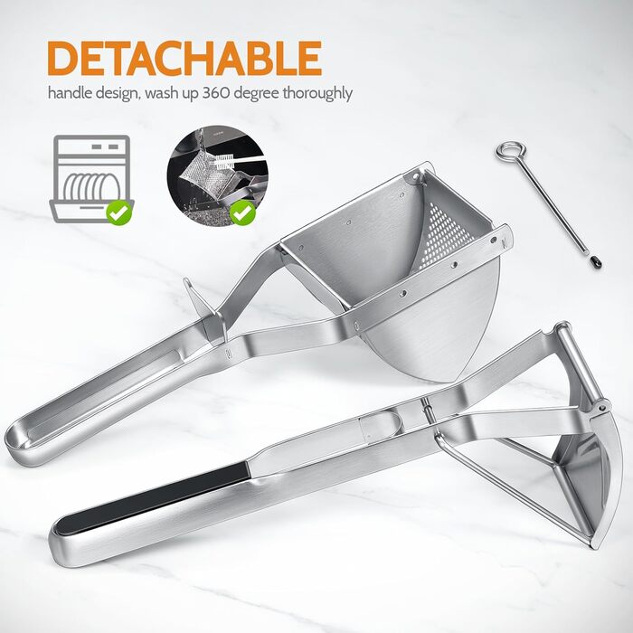 Прес для картоплі 30 см, чорний Sopito