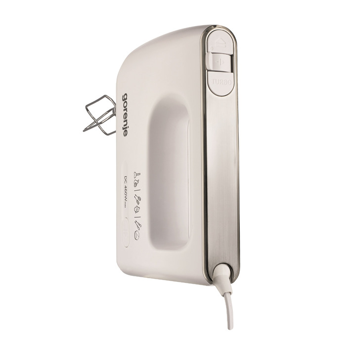 Gorenje Міксер ручний 460Вт, насадки-4, турборежим, білий