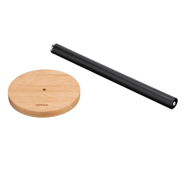 ARDESTO Тримач для паперових рушників Midori 15х34см, метал, бамбук, чорний