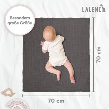 Серветки для відрижки в наборі з 10 шт. з чистої бавовни - Нетоксичні муслінові серветки 70x70 - Абсорбуючі муслінові серветки - Муслінова тканина як мусліновий підгузок, який можна прати - Бежевий (Антрацит, 20 шт. )