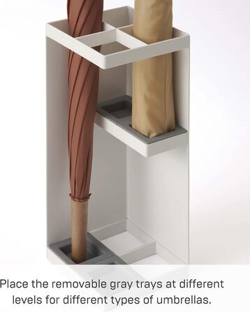 Підставка для парасольок Yamazaki 6719 SMART, сталь/поліпропілен, мінімалістичний дизайн (білий)