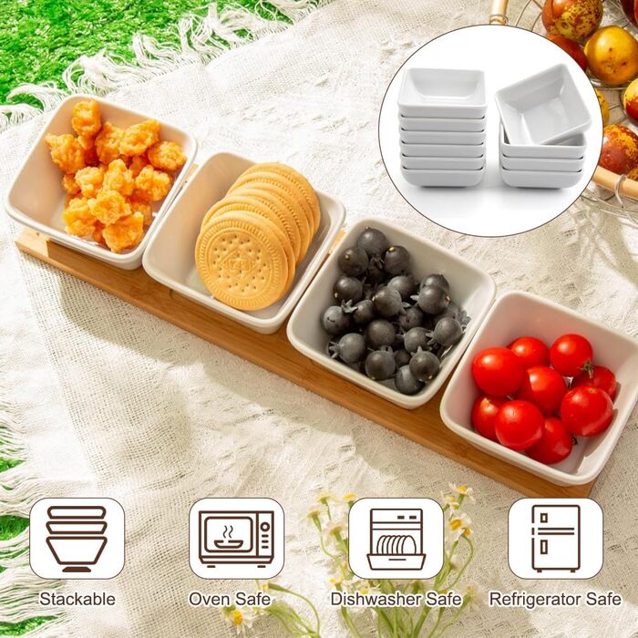 Набір із 10 соусниць білі TESSTSY