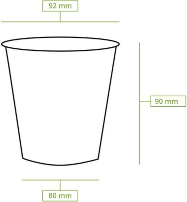 Набір паперові стаканчики для морозива 50 шт. 300 мл BIOZOYG