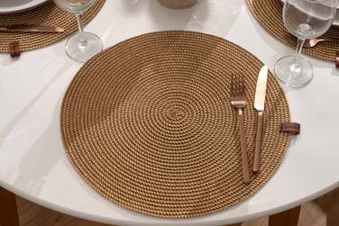 ARDESTO Килимок сервірувальний, 38см, поліестер, паперовий шпагат, кругла