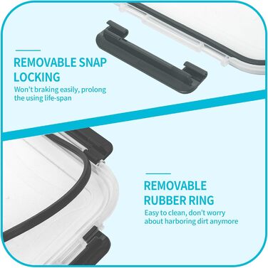 Набор пищевых контейнеров с крышками, 10 предметов, Skroam