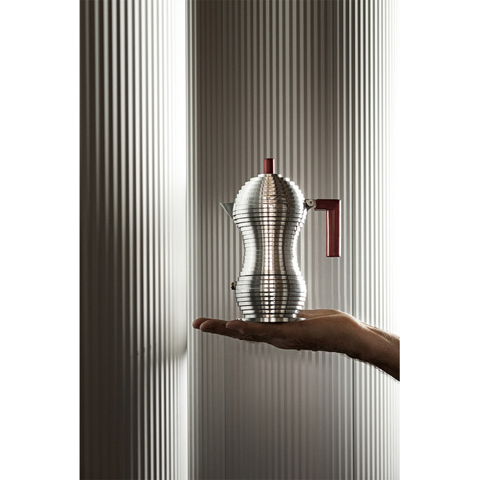 Кавоварка 150 мл металік / червона Pulcina Alessi