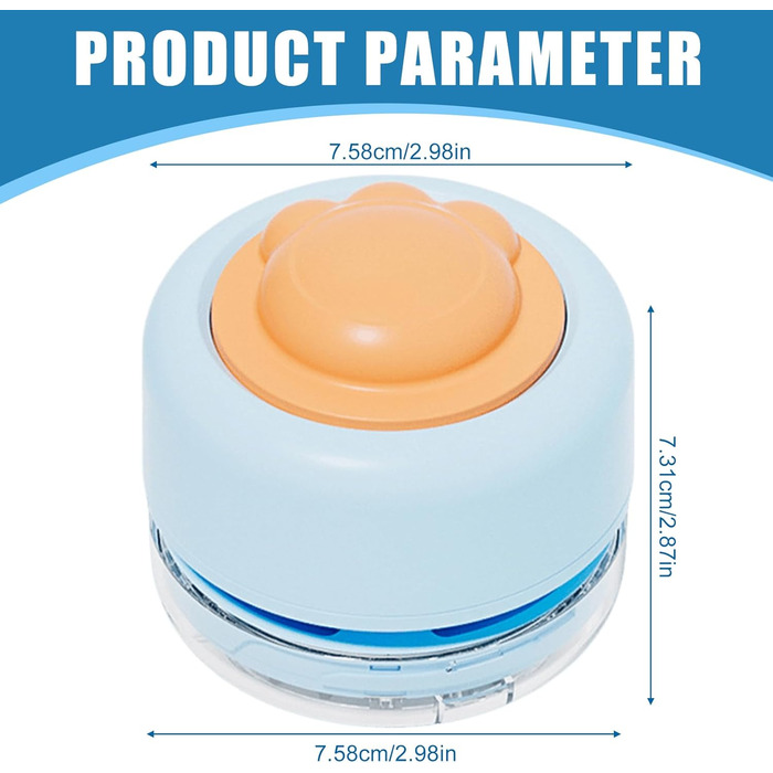 Міні-пилосос бездротовий синій GOMETY