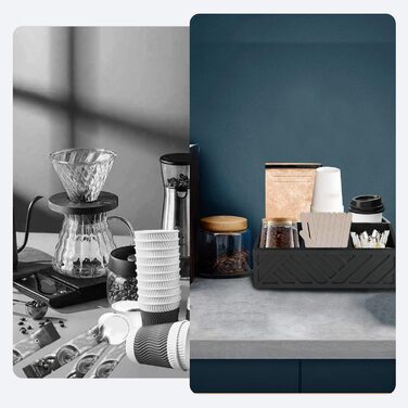 Органайзер для кавових аксесуарів, снеків, столових приладів, канцелярії дерев`яний, чорний Atliberswo