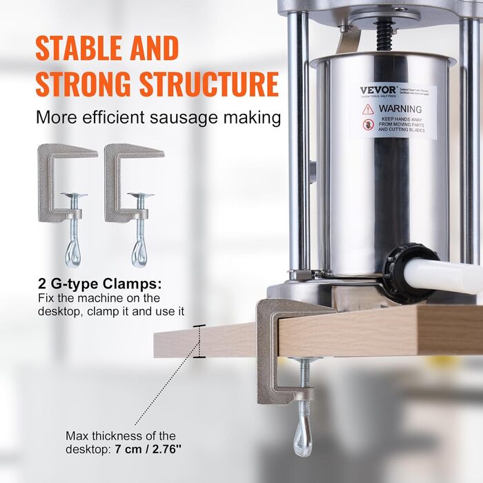 Ковбасний наповнювач вертикальний 2 л VEVOR