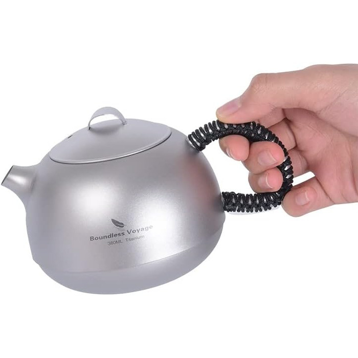 Набор титановых чайников iBasingo с фильтром, ручкой и крышкой для защиты от ожогов Офисный чайный сервиз 380 мл Набор чашек для чайника для домашнего ультралегкого кемпинга Мини-чайник Ti3109D (Ti3108d только 380 мл чайник с сетчатым пакетом)
