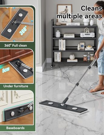 Набір швабри з відром білий CTIME