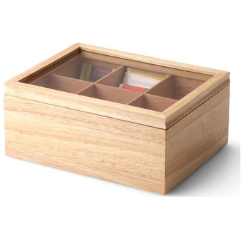 Ящик для чаю, каучукове дерево 23 x 17,5 см Continenta