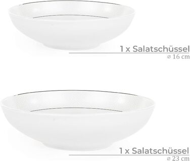 Набор посуды konsimo Combi на 6 персон Набор тарелок AMELIA Modern 18 предметов Столовый сервиз - Сервиз и наборы посуды - Комбинированный сервиз на 6 персон - Сервиз для семьи - Посуда (Сатин, 25 шт.)