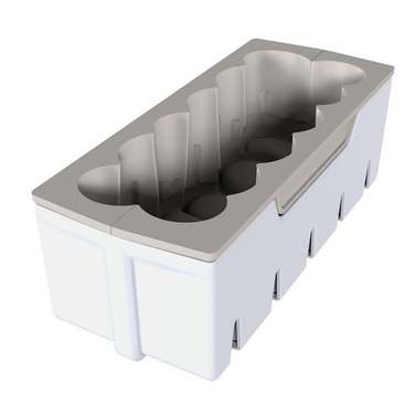 LUMIERE Набір силіконових форм 'cвітло' 219x89 h76 мм (1200 мл) + пластикова основа