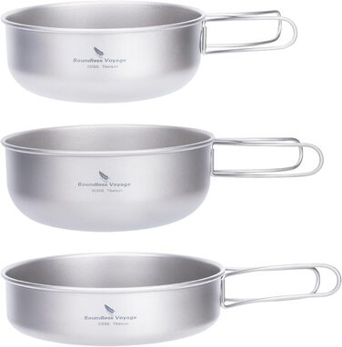 Набір титанових чаш для кемпінгу 3 шт. Boundless Voyage