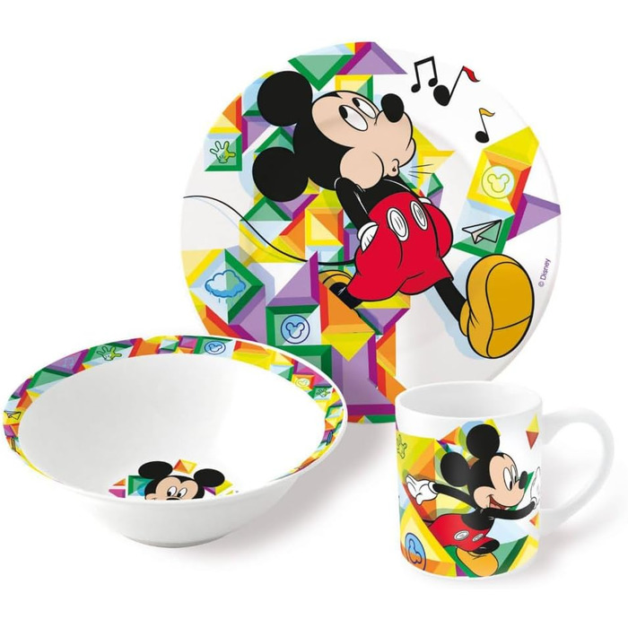 Набір дитячого посуду "Міккі Маус", 3 предмети CARTOON