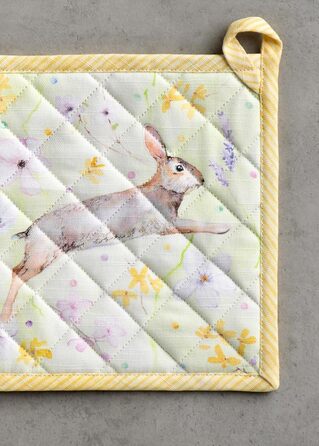 Рукавички для духовки Maison d&39 Hermine, підставки для каструль, 100 бавовна, термостійкі кухонні рукавички, рукавички для духовки (19 см x 33 см) та підставки для каструль (20 см x 20 см) для приготування їжі, Morzine - рукавички для духовки на День по