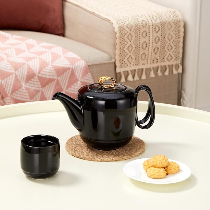 Фарфоровый чайник с ситечком 1л Zens