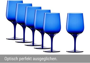 Коктейльні чаші Stlzle Lausitz Grandezza 240 мл / Набір з 6 келихів для мартіні/Келихи для аперитиву/Cosmopolitan Келихи для посудомийної машини безпечні та ударостійкі (склянки для води сині)