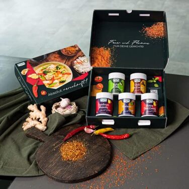 Подарунковий набір із 5 сумішей спецій Hot Box Fuchs