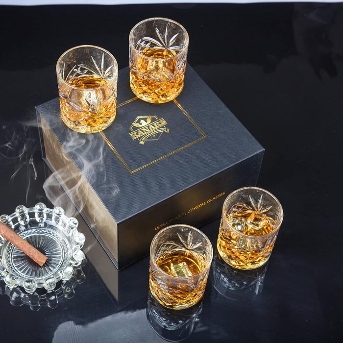Набор стаканов для виски 300 мл, 4 предмета в подарочной упаковке KANARS