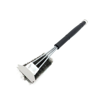 Щетка для гриля трехрядная 2в1 (щетка+скребок) GRILLI 777455 Код: 013097