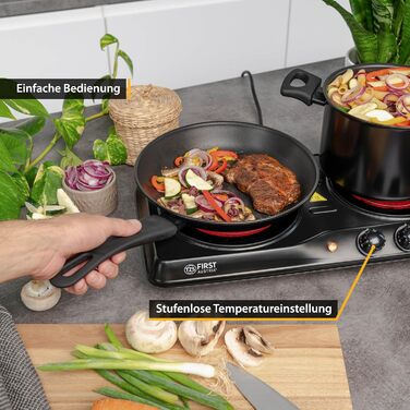 Інфрачервона варильна поверхня на 2 конфорки 2000 Вт TZS First Austria