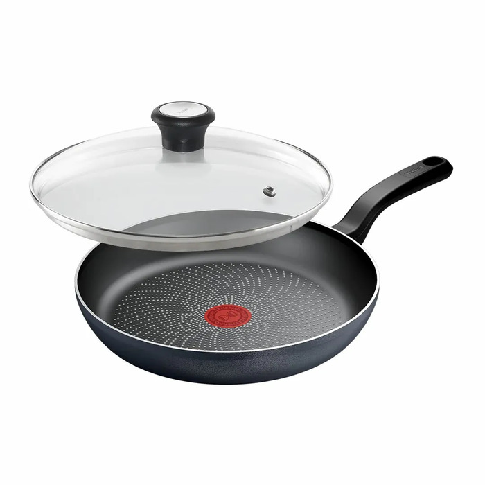 Сковорода з кришкою Tefal So' Light, 28см, алюміній, бакеліт, скло, чорний