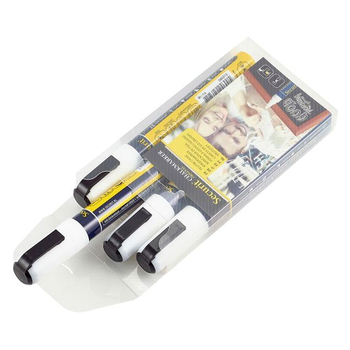 Маркер крейдяний, білий, набір 4 шт., GenWare