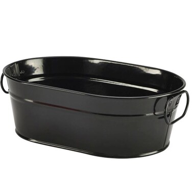 Емкость овальная 23х15х7 см, порционная черная, GenWare