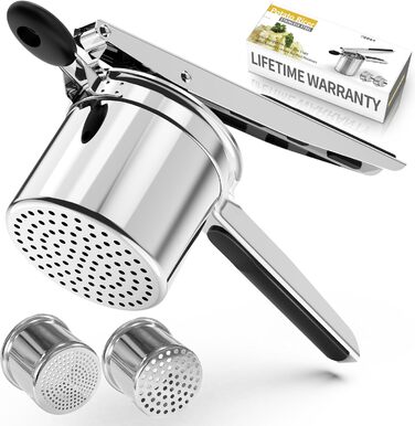 Прес для картоплі з 2 змінними чашками, нержавіюча сталь SPEENSUN