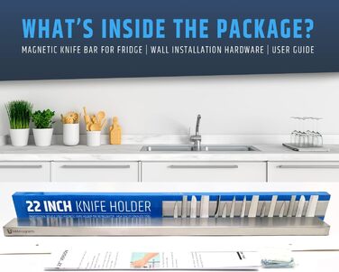 Преміальний 61-сантиметровий магнітно-смуговий ніж для стіни HMmagnets