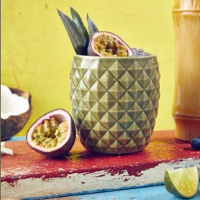 Кружка - ананас Тікі 400 мл, зелена GenWare