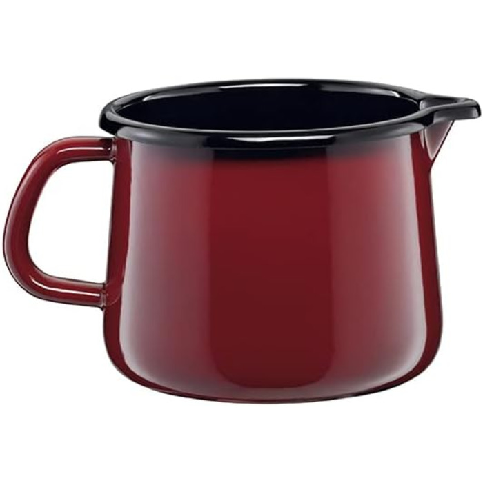 Чайник-флейта Plus, CLASSIC - КОЛІР ЧЕРВОНИЙ, діаметр 18 см, висота 21,7 см, ємність 2 літри, емальована, емальована 3 рази, червоний/чорний, індукційний 21,7 см Червоний, 0543-020