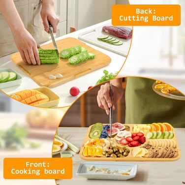 Коробка для снеків Clyfanesy з 6 відділеннями, розділений дерев&39яний піднос з кришкою та ручкою, портативний органайзер для коробки для снеків, практичний піднос для дивана, герметичний органайзер для тарілок для снеків та горіхів, 6 відділень (5 відділ