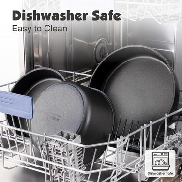 Набір кухонного посуду, 17 предметів, чорний Sensarte